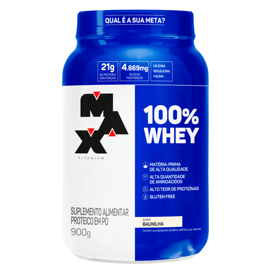 Whey 100% 900g Pote Max Titanium