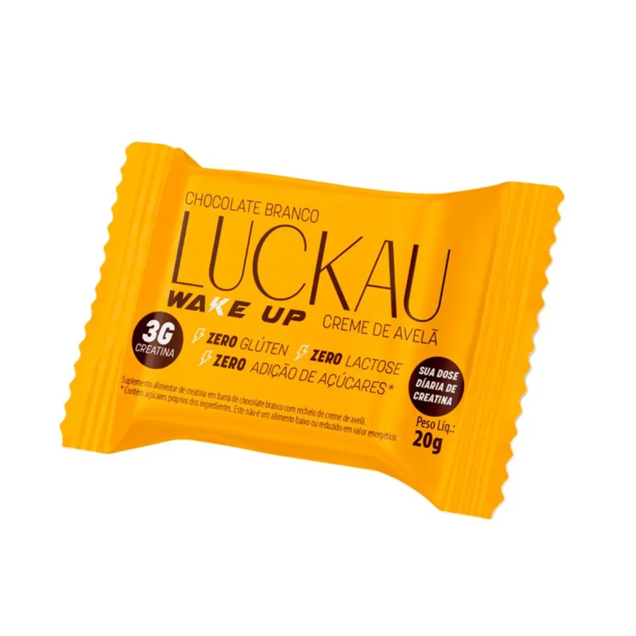 Chocolate Branco Recheada 3g de Creatina 20g Luckau