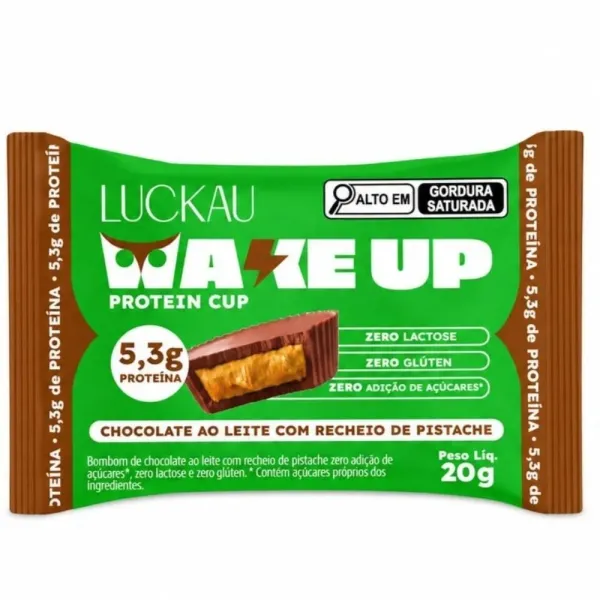 Chocolate Ao Leite Protein Cup 5,2g de Proteina 16,5g Luckau