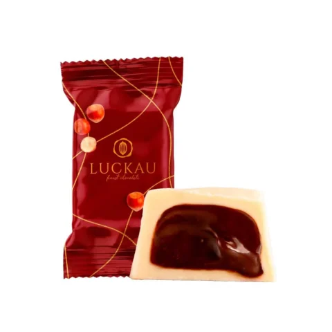 Bombom Recheado Choc Branco 16,5g Luckau
