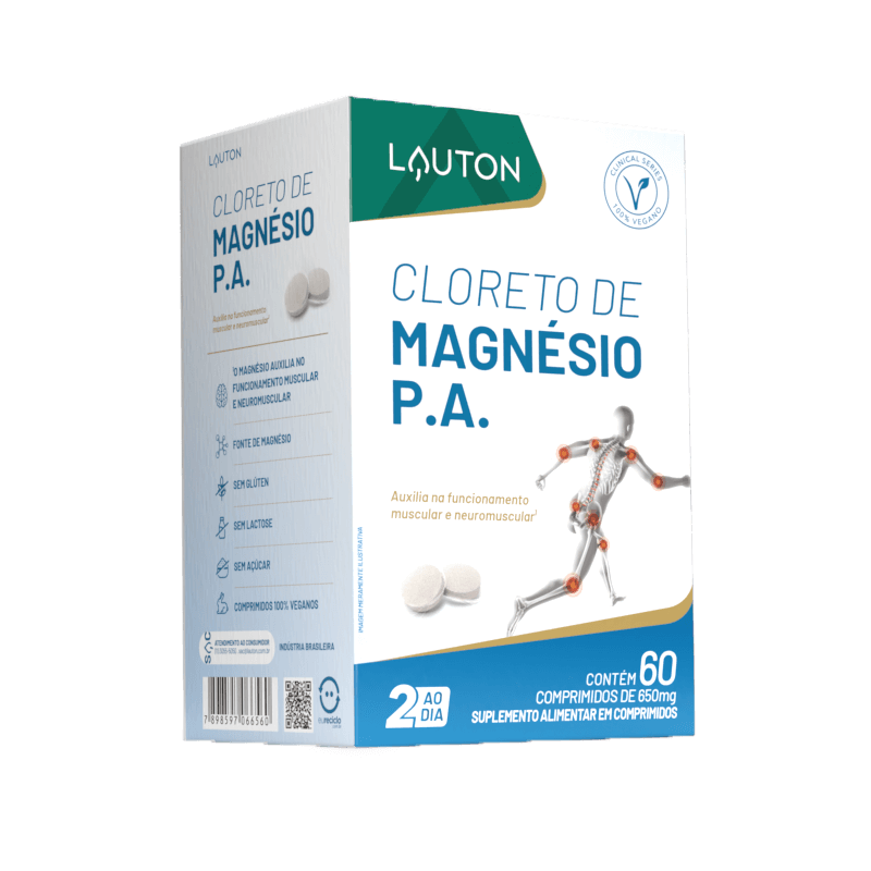 Cloreto de Magnesio 60 caps 600mg Lauton