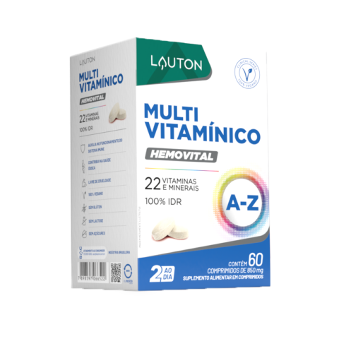 Multivitaminico Hemovital 60 caps 1000mg Lauton
