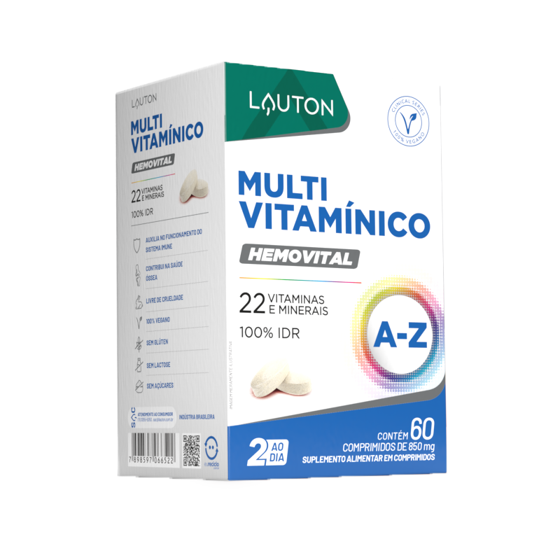 Multivitaminico Hemovital 60 caps 1000mg Lauton