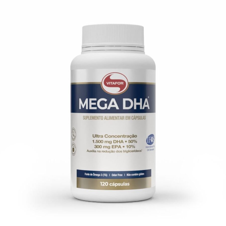 Omega 3 Mega DHA 120 Caps 1500mg DHA / 300mg EPA Vitafor