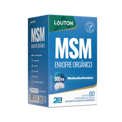 MSM Enxofre Organico 600mg 60 comp Lauton