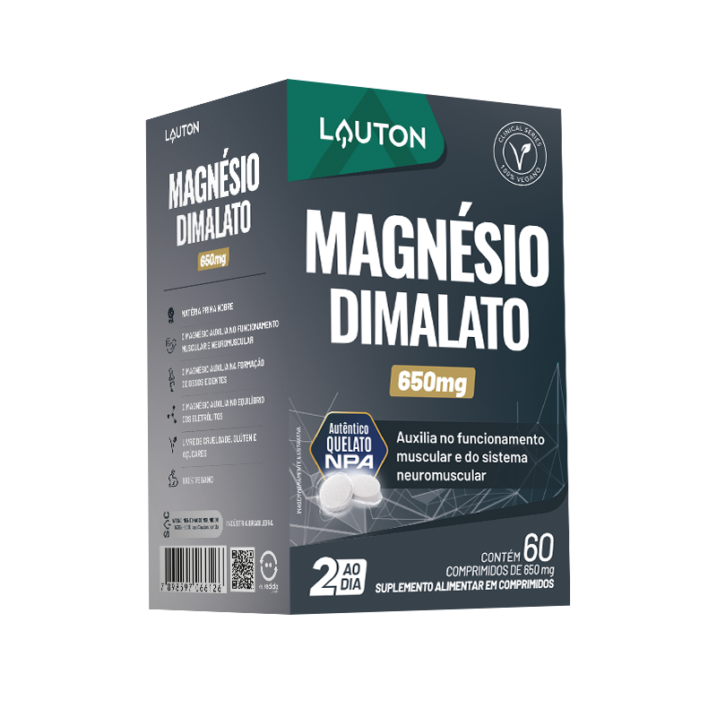 Magnesio Dimalato 60 caps 550mg Lauton