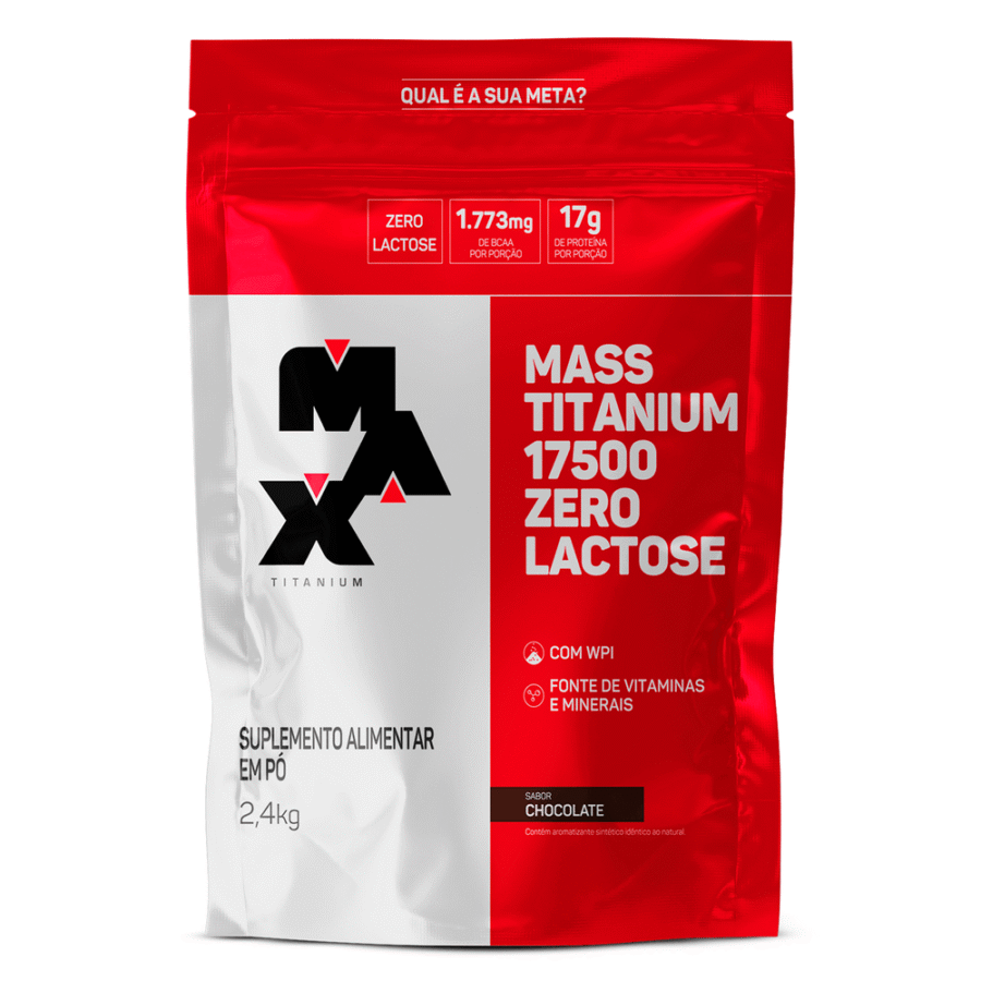 Massa 17500 Zero Lactose 2,4kg Refil Max Titanium