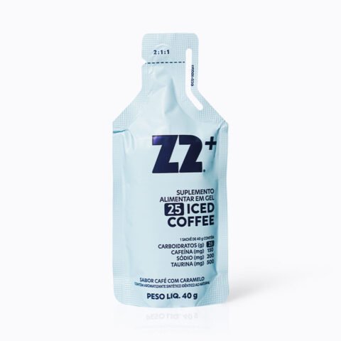 Energy Gel Z2 Plus 10 un 40g Z2 Foods Iced Coffee e Double Expresso